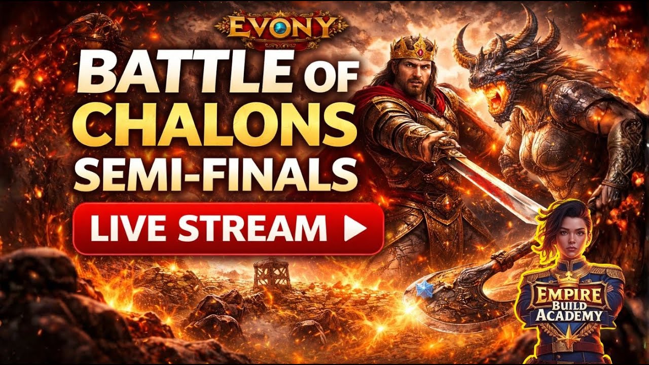 Battle of Chalons Season 13 | Live Semi-Finals Evony PvP & Battlefield Action