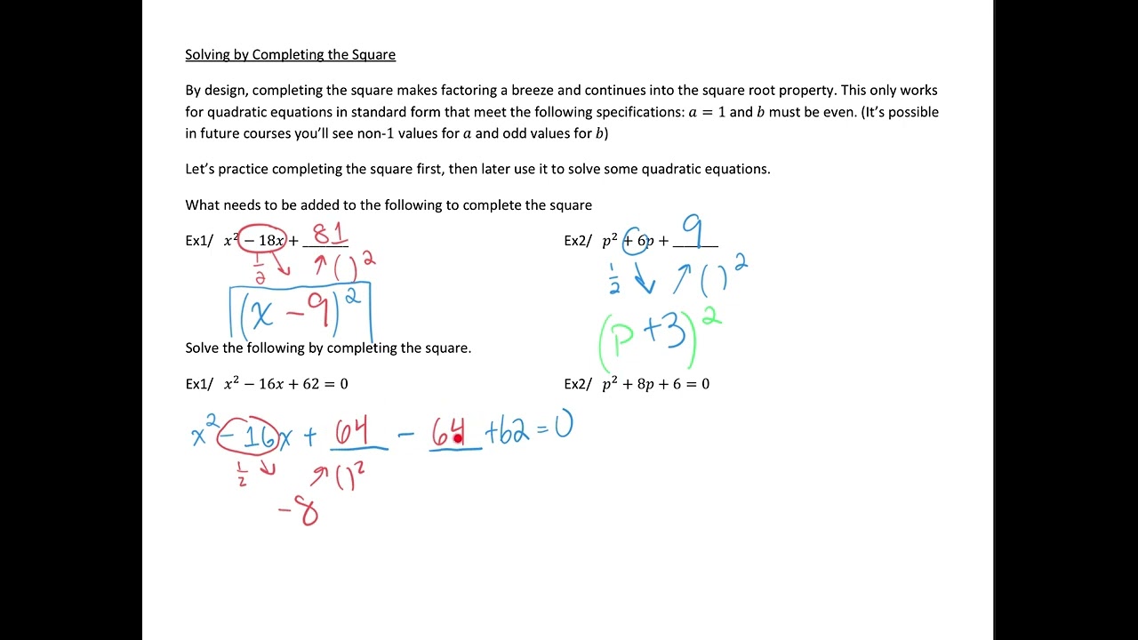 Completing the Square