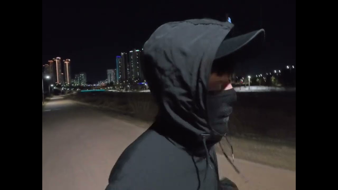 2026년 01월 25일 치동천 체감온도 영하8도 5km 러닝 완주영상!