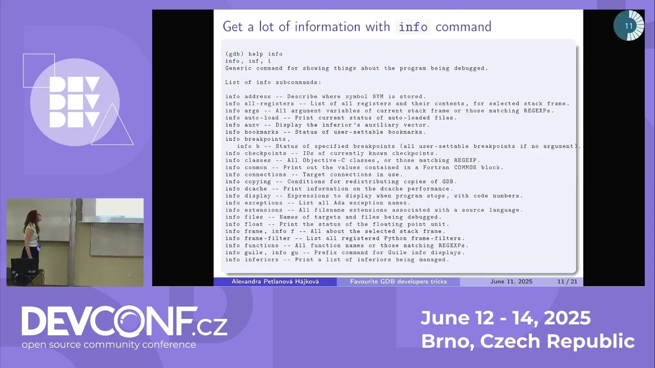 Favourite GDB developers tricks - DevConf.CZ 2025