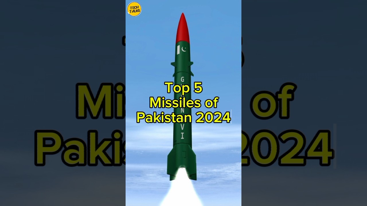 Top 5 Missiles of Pakistan 2024 #techtalks #pakarmy #pakistan #technology
