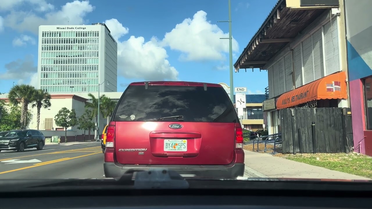 Driving from Flagami, Florida on sw 8 st, sw 27 ave, state rd 9, nw 2 ave in Miami Gardens hoods