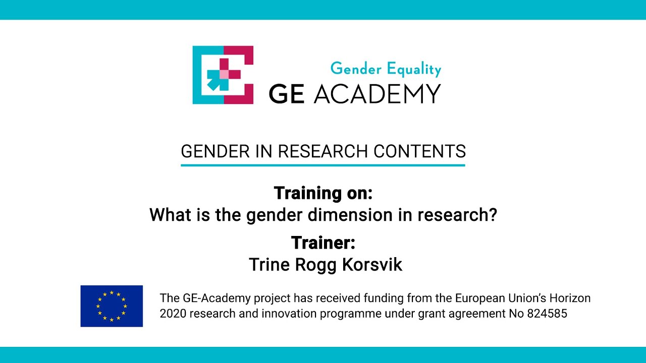 Learn what is the gender dimension in research