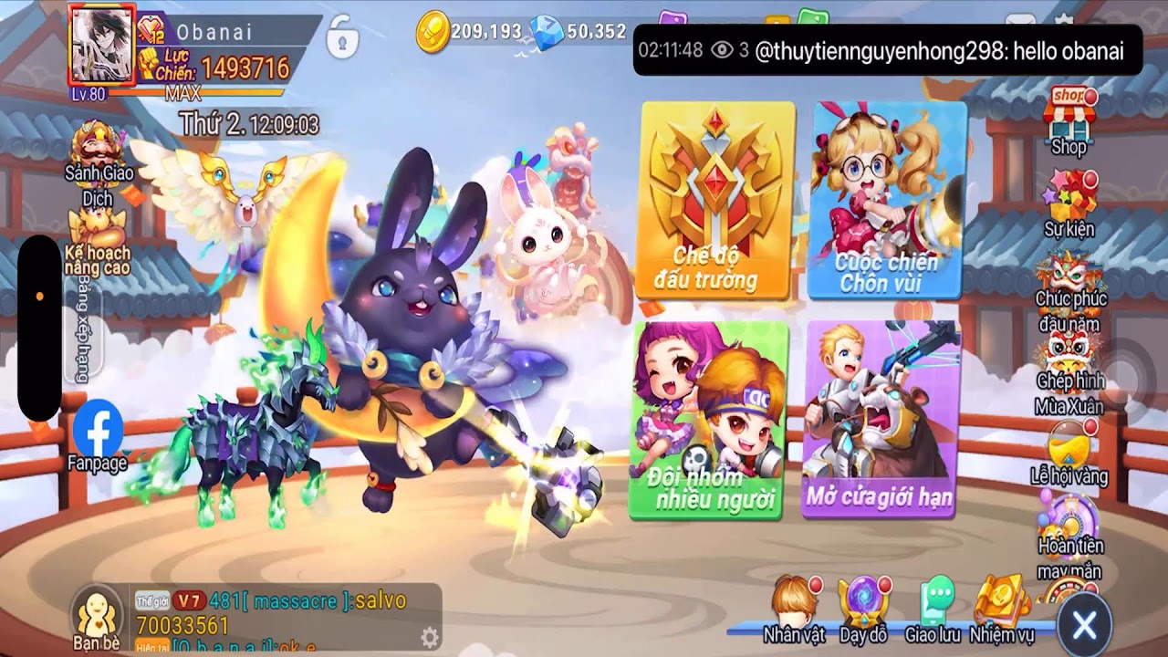 Live DDTank day 23-02. Chơi sự kiện tết nào ^^
