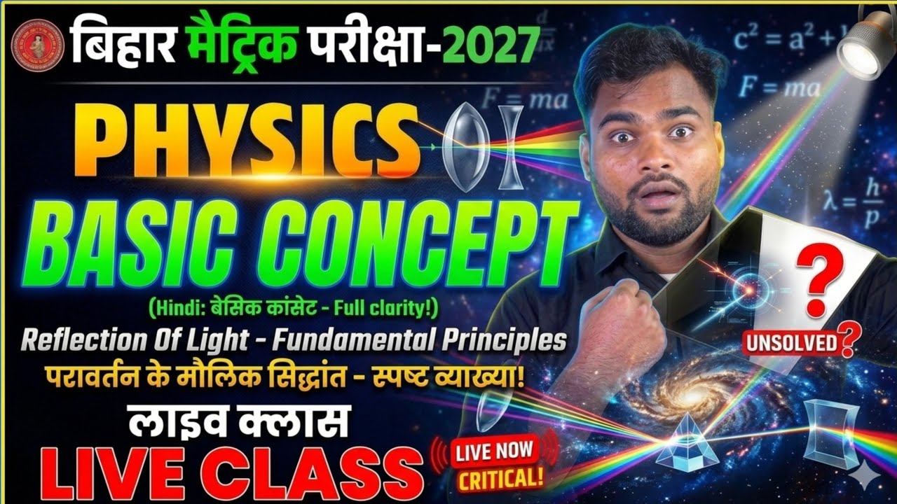 प्रकाश का परावर्तन Class 10th || Reflection Of Light In Hindi || Bihar Board Class10th Physics CH 1