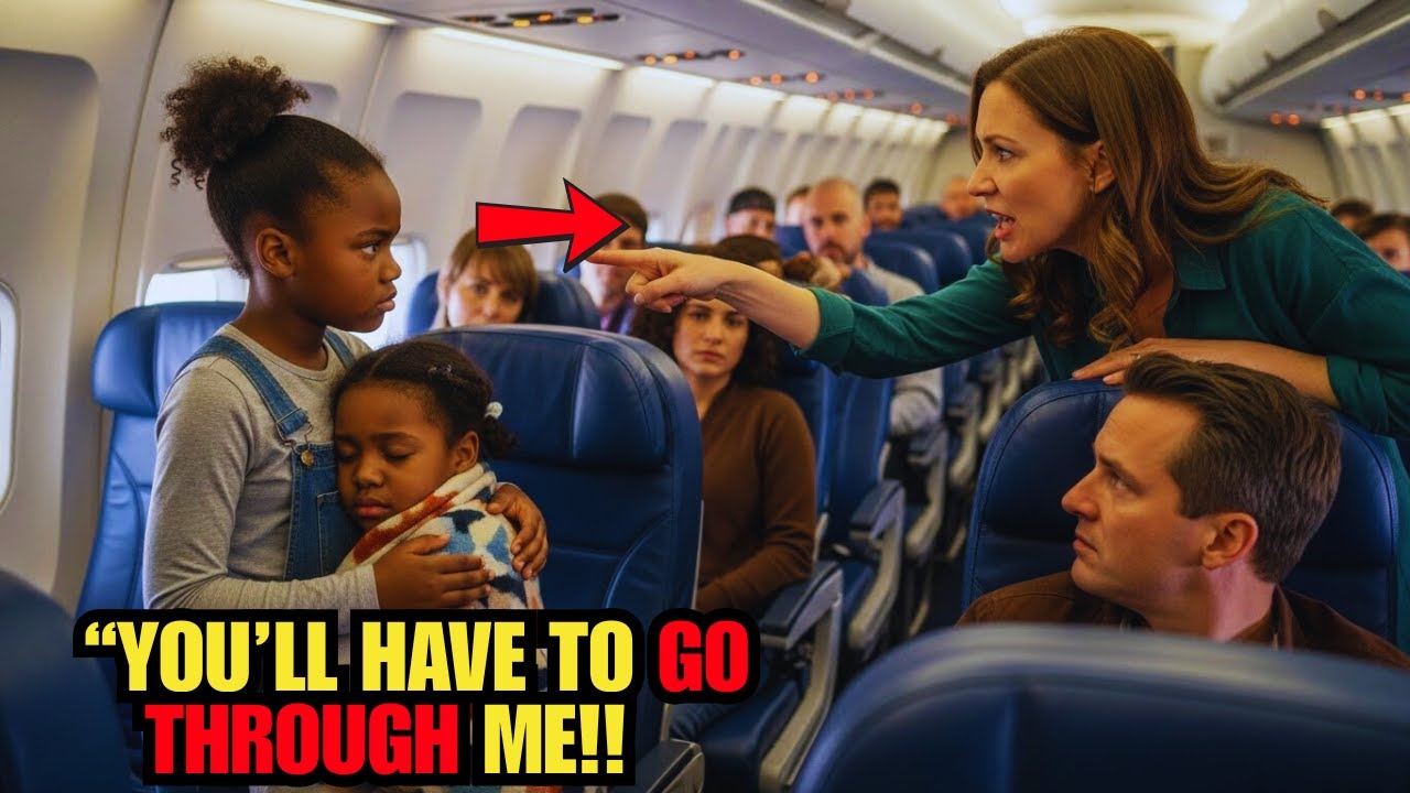 LITTLE BLACK GIRL PROTECTS HER SICK FRIEND FROM RACIST PASSENGER ON THE PLANE