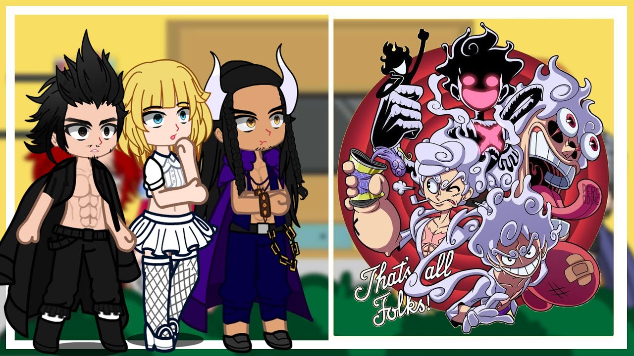 👑 One Piece Rocks Pirates react to Luffy Gear 5, JoyBoy, Loki, Imu | One piece | Luffy | Gacha Club