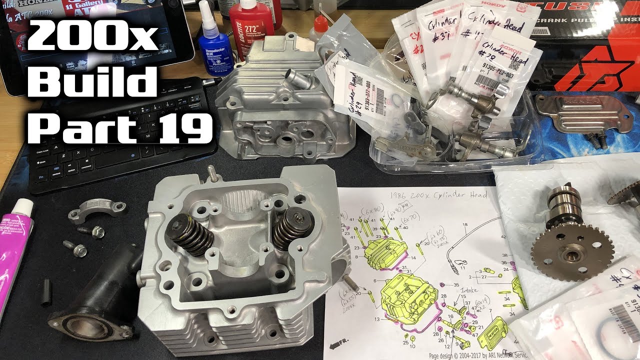 Honda ATC 200x Build - Part 19 - Engine Motor, Cylinder Head Cover, Exhaust Intake Valve, Rocker Arm