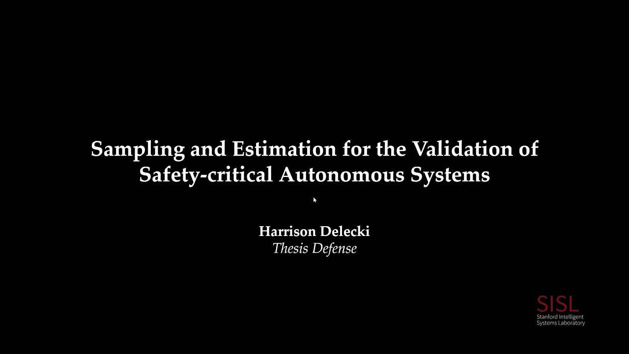 Sampling and estimation for the validation of safety-critical autonomous systems