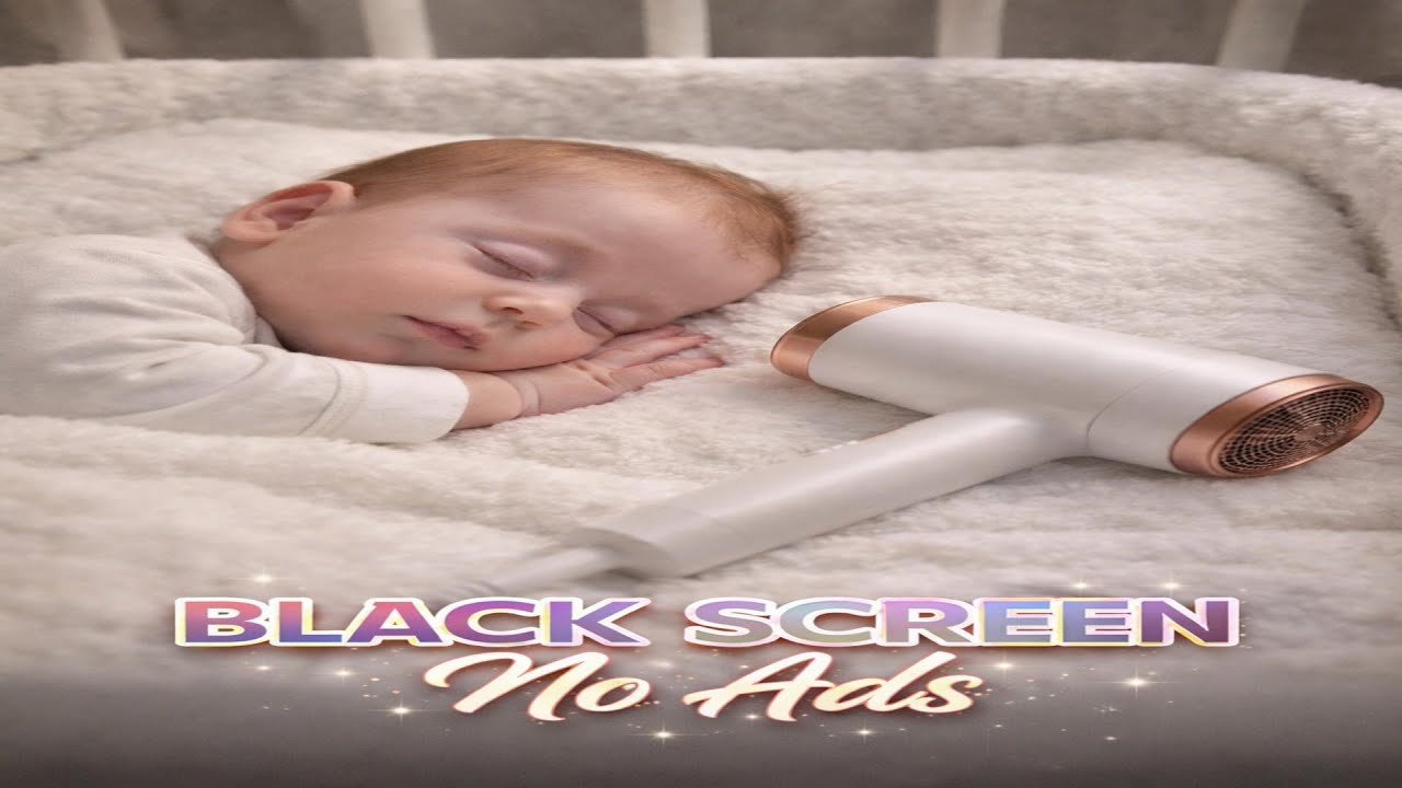Baby Relaxing Deep Sleep White Noise Black Screen 8 Hours NO ADS !
