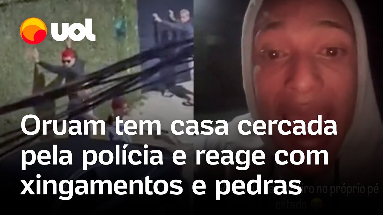 Oruam tem casa cercada pela polícia durante apreensão de menor e reage com xingos e pedras; vídeos