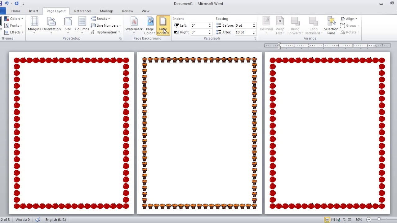 Different Page Border to Different Page in Ms Word in Hindi | page border in word