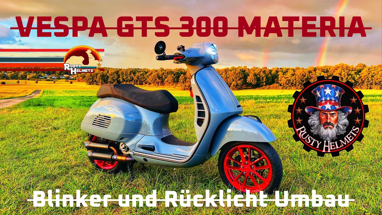 Vespa GTS 300 Umbau: Verschweißte Blinker und Rücklicht für einen cleanen Look!