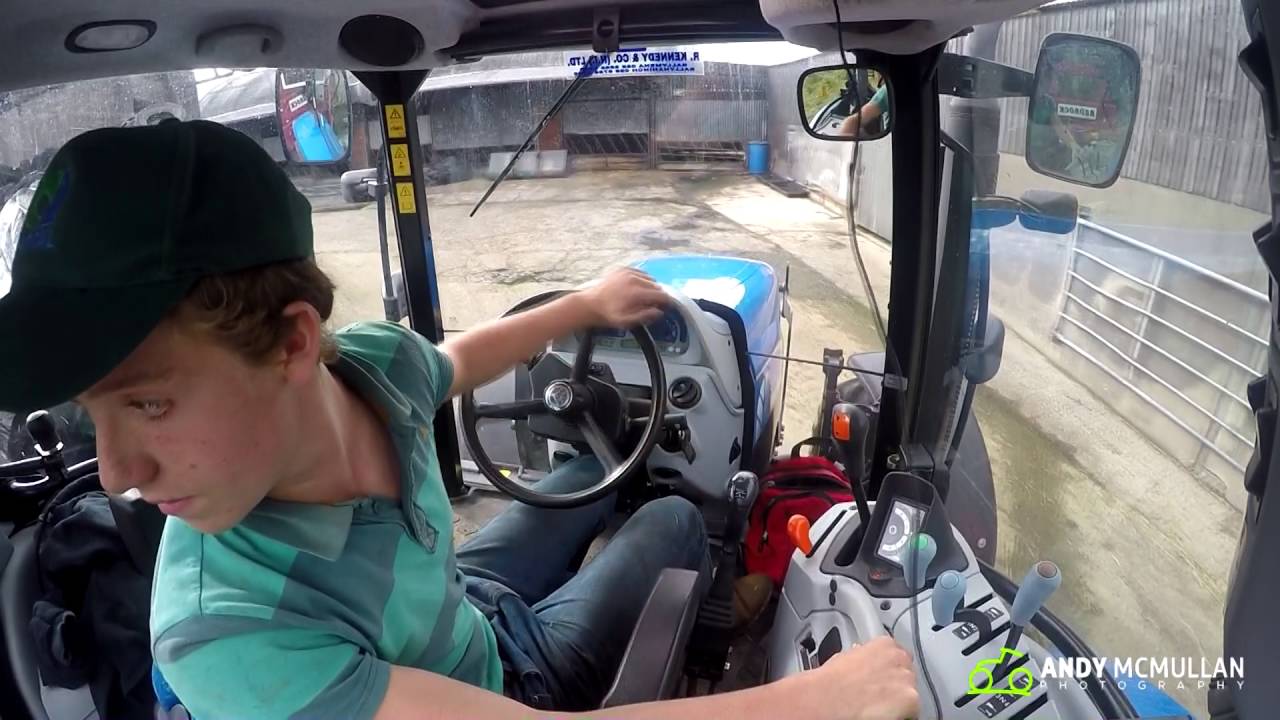Lifting 2nd Cut Grass - New Holland T6020 - GoPro HD