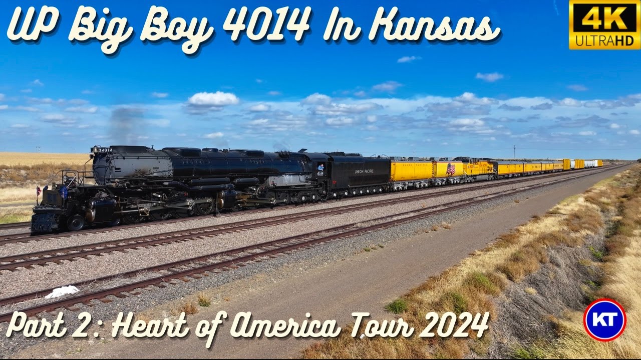 Union Pacific Big Boy 4014 In Kansas In 4K: Part 2 I 2024 Heart of America Tour