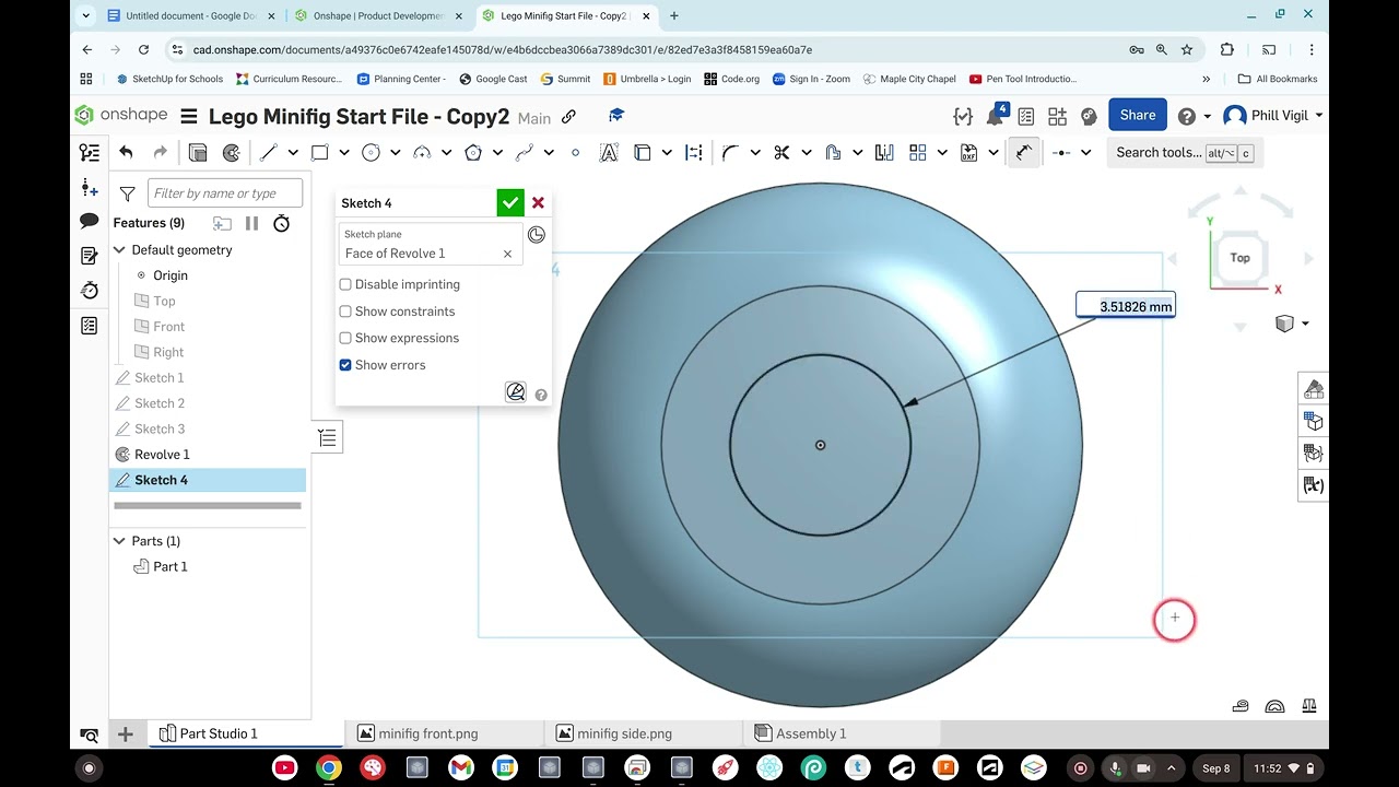 Lego Minifig Head CAD