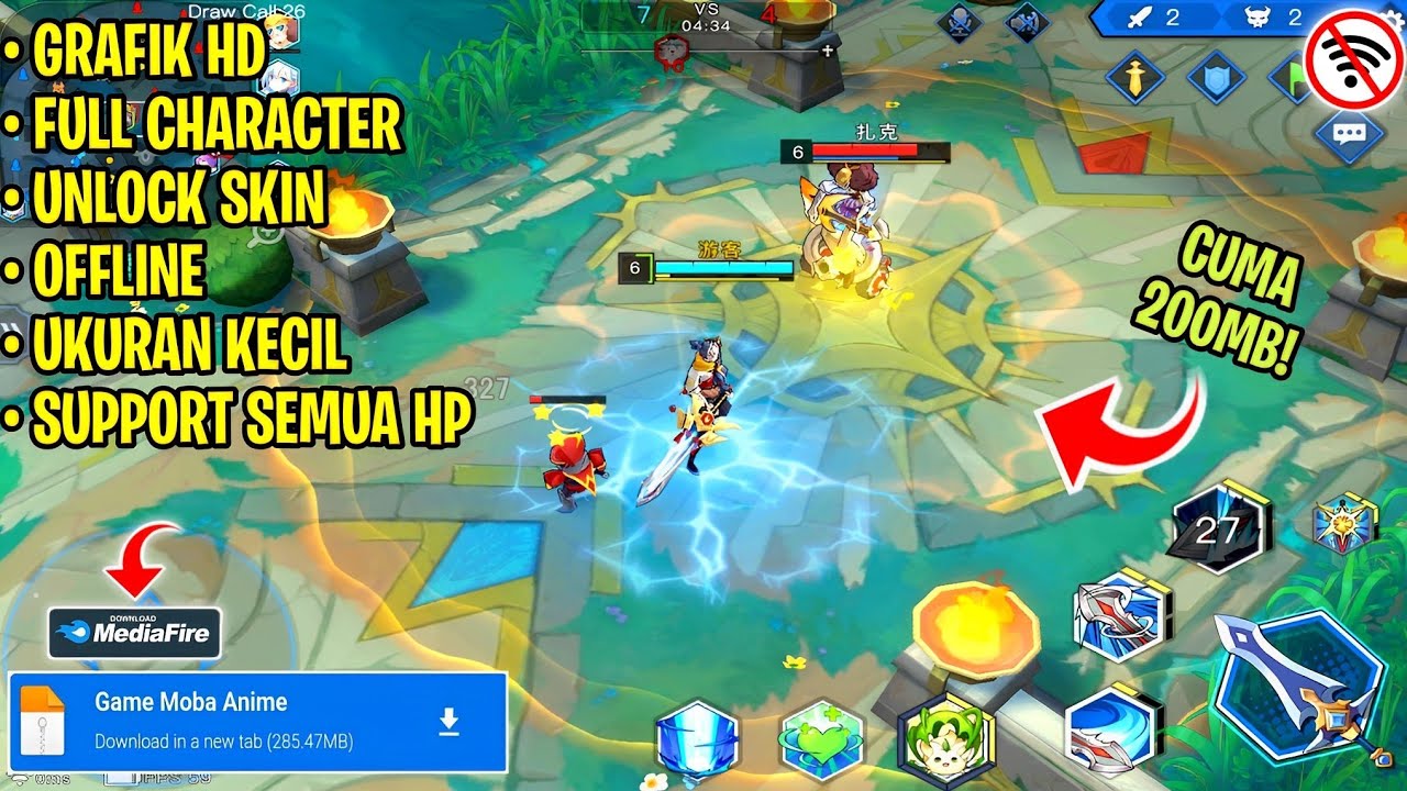 Game MOBA Anime Grafik HD Terbaik di Android Offline Terbaru 2023