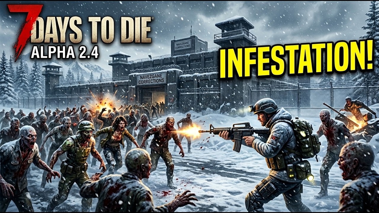 7 Days to Die 2.4 - Navezgane Corrections Tier 5 POI Infestation In the Snow Biome