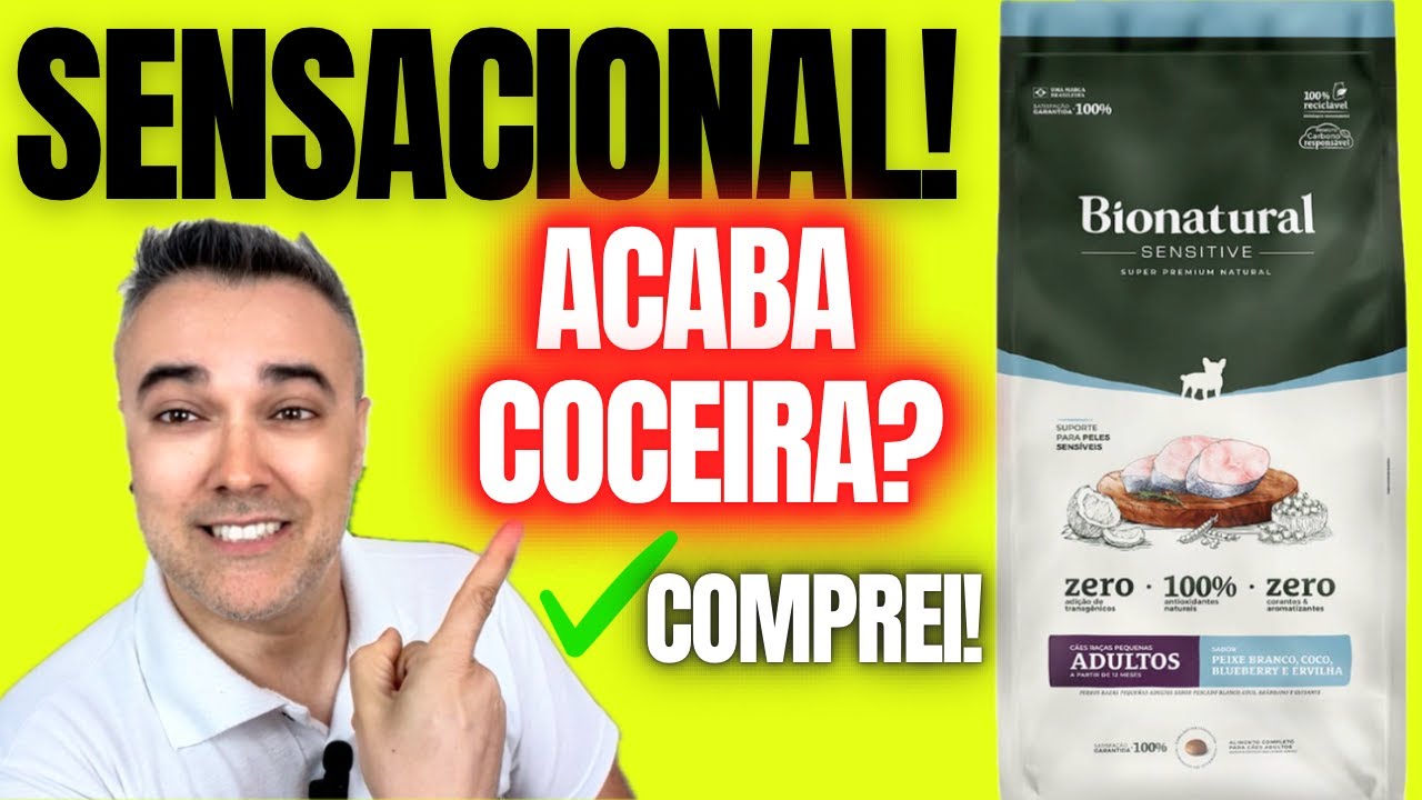 Ração BIONATURAL SENSITIVE 🚀 SENSACIONAL! ✅ Acaba coceira?