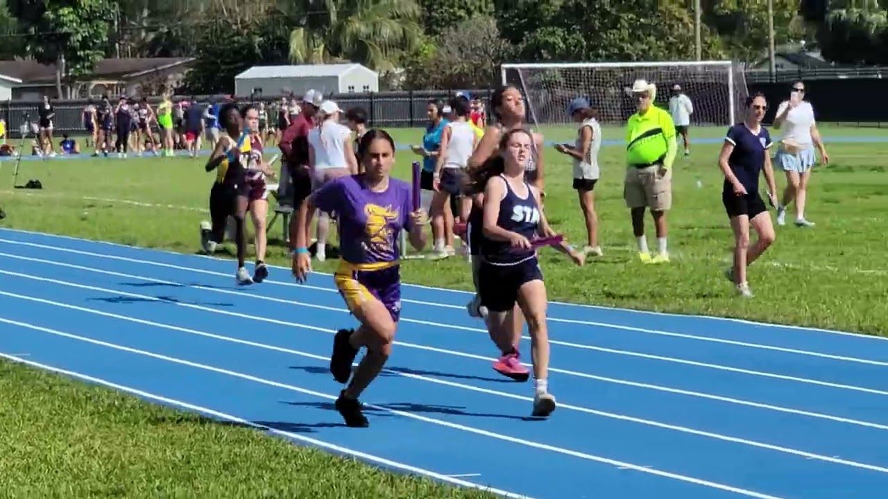 St. Timothy varsity track meet 3/14/2026 4x100 holy rosary