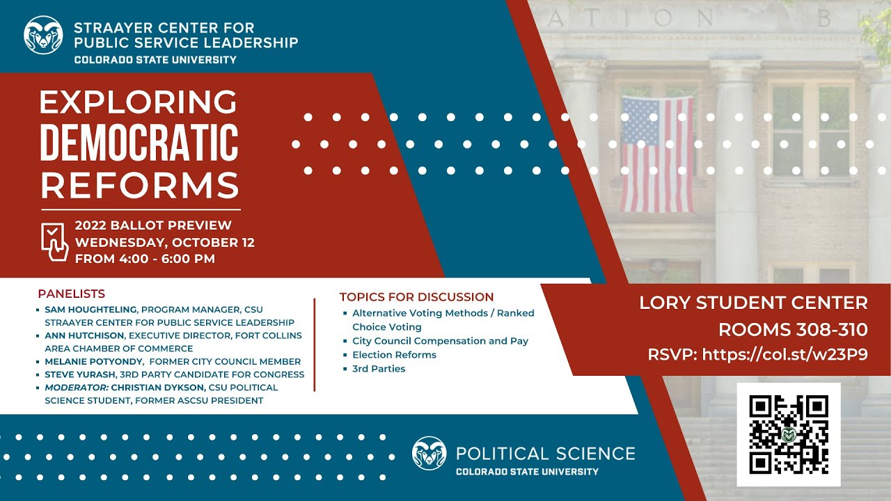 Exploring Democratic Reforms & 2022 Ballot Preview - CSU Straayer Center for Public Service