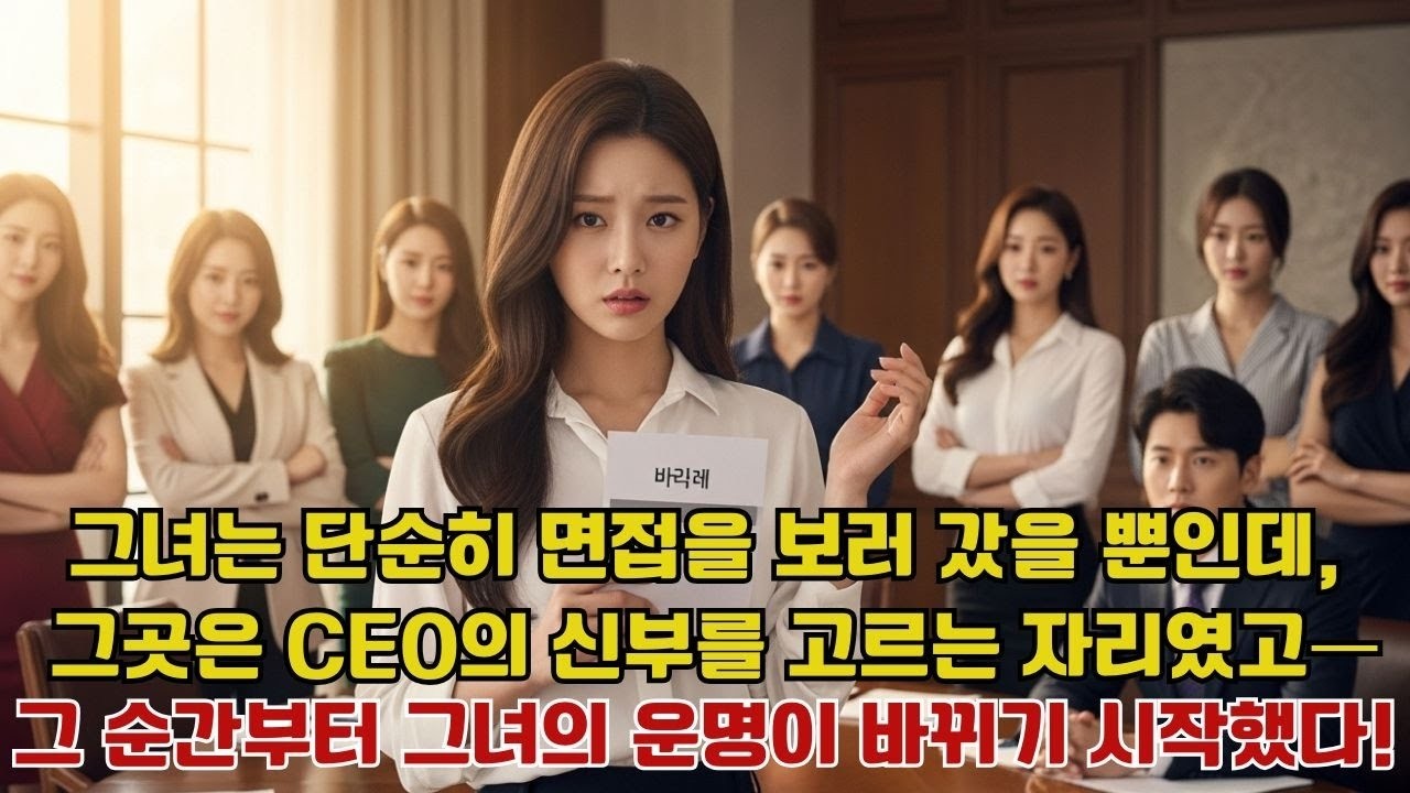 그녀는 단순히 면접을 보러 갔을 뿐인데,그곳은 CEO의 신부를 고르는 자리였고—그 순간부터 그녀의 운명이 바뀌기 시작했다!