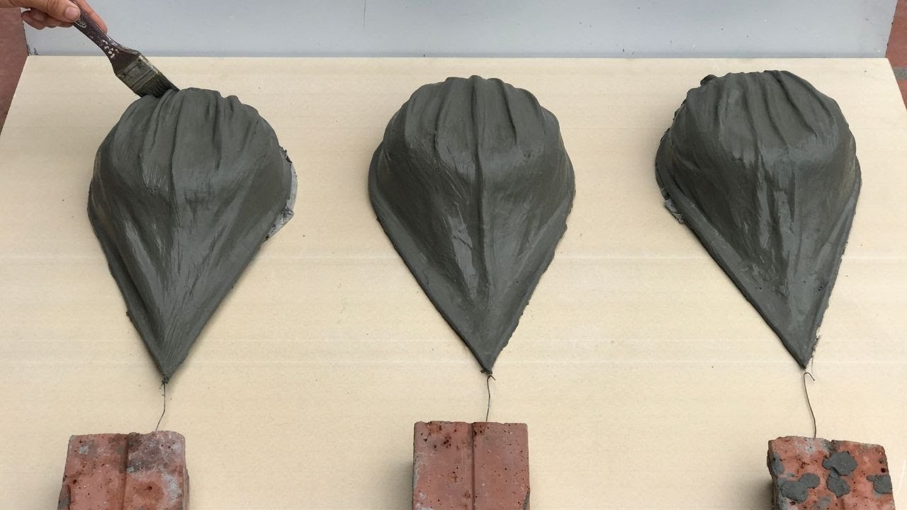Unique With Potted Plants Made From Rags And Cement / DIY Cement Pots