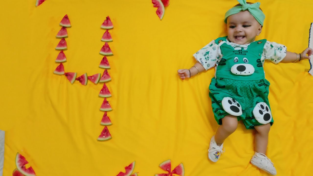 4 Month Theme 😍| Baby Photoshoot Ideas at Home | Latest & Easy Photoshoot Idea🔥| Monthly Photoshoot