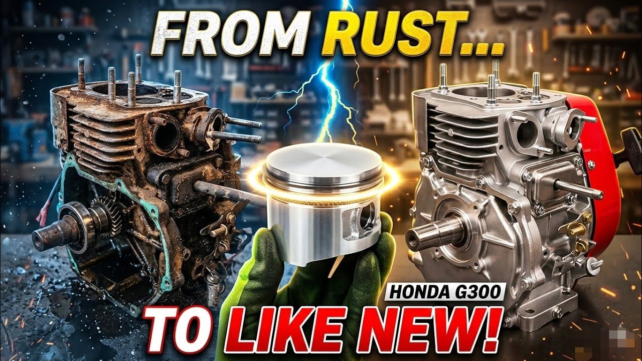 Honda G300 Engine Rebuild – Complete Restoration & Piston Rings Installation