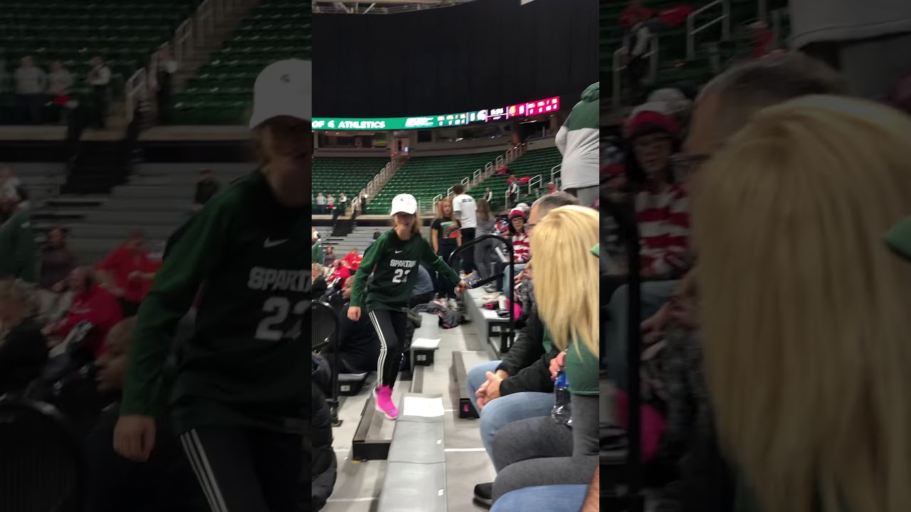 Payton high fives Gabe Brown