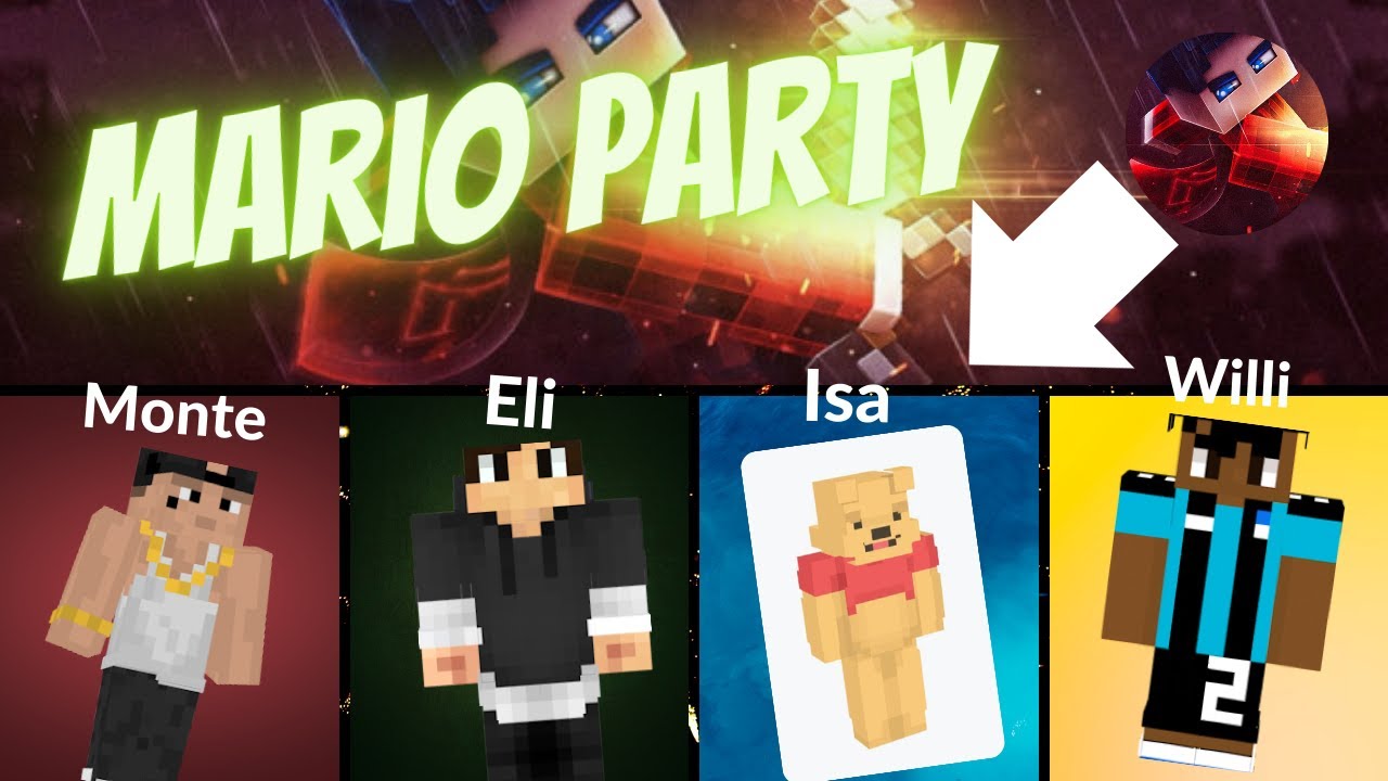 BastiGHG vs Monte, Eligella, Willy und Isa/ Minecraft Mario Party