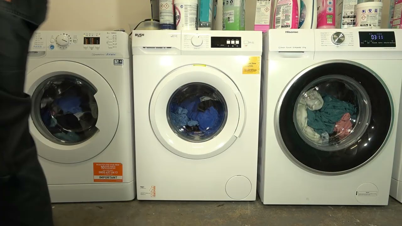 Wash Race - Indesit Innex vs. Bush vs. Hisense / Cotton 60'c