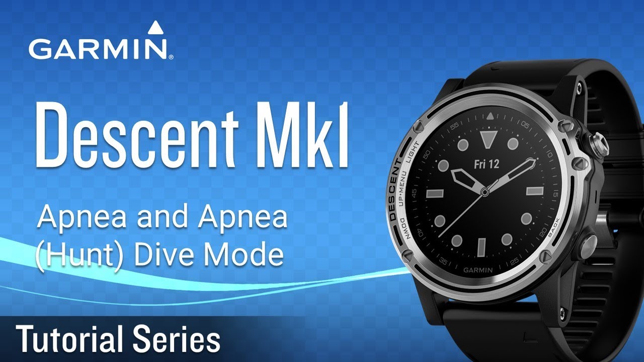 Tutorial - Garmin Descent&trade; Mk1:  Apnea and Apnea (Hunt) Dive Mode