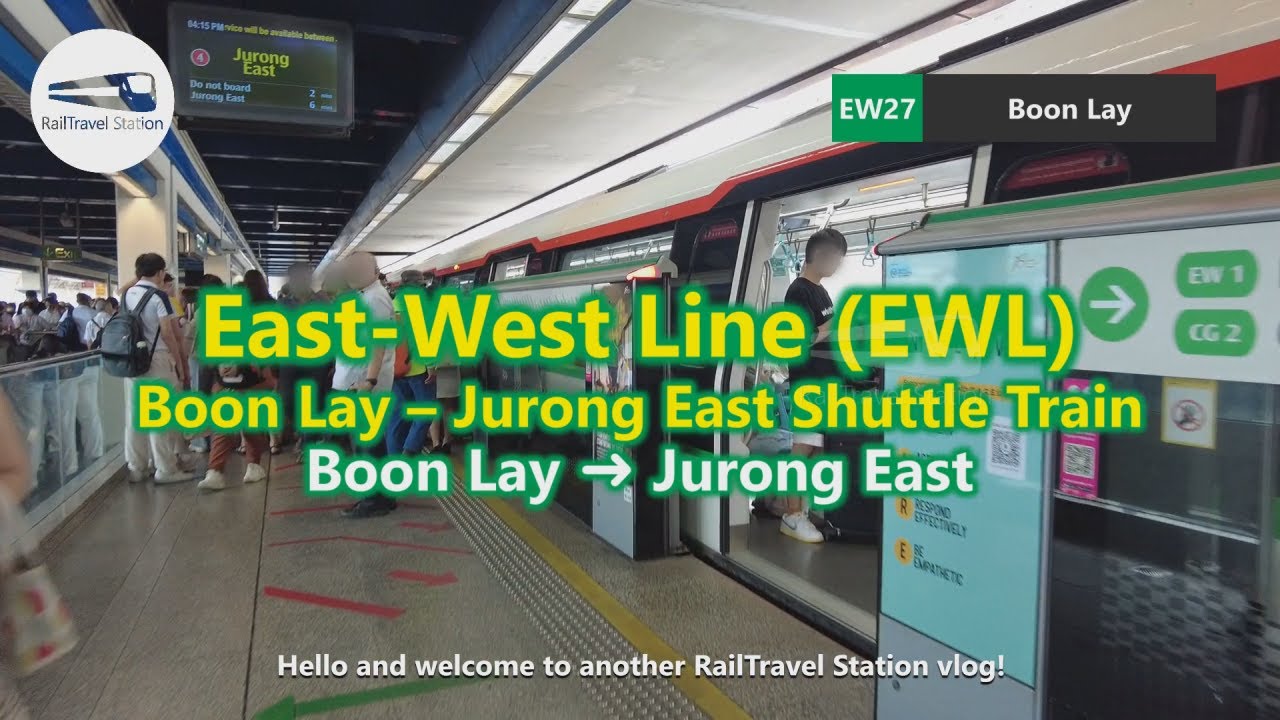 SMRT EWL Boon Lay-Jurong East Shuttle Train 🇸🇬🚆 WRONG DIRECTION! [2024 EWL Major Breakdown]