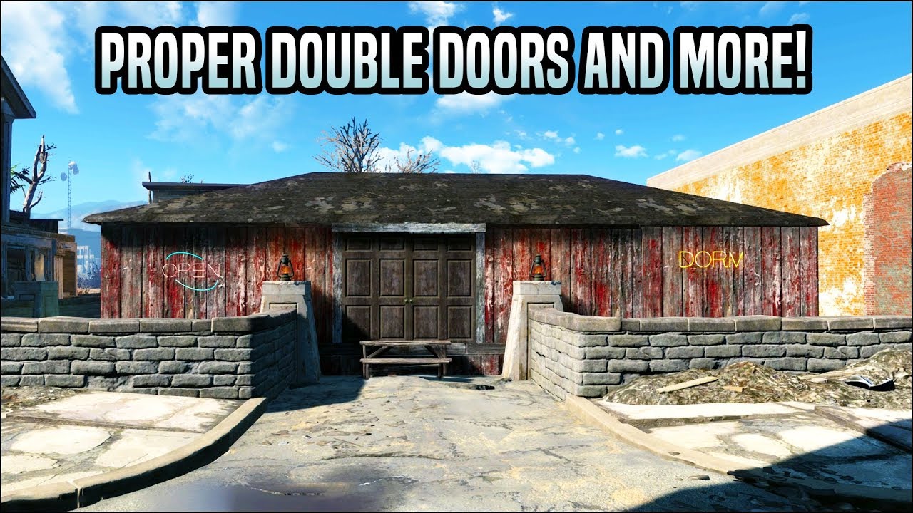 How to Build Double Doors and More! 🚪 Fallout 4 No Mods Shop Class
