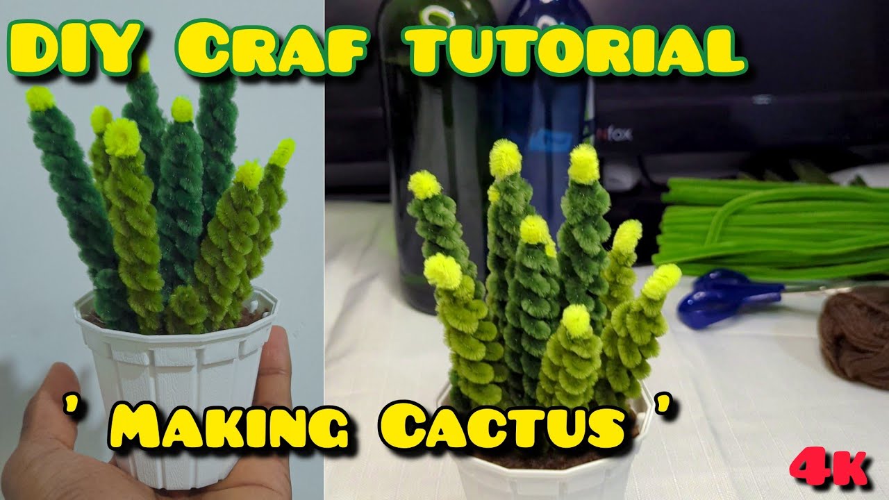 Easy Pipe Cleaner tutorial | Making Cactus DIY Craft |