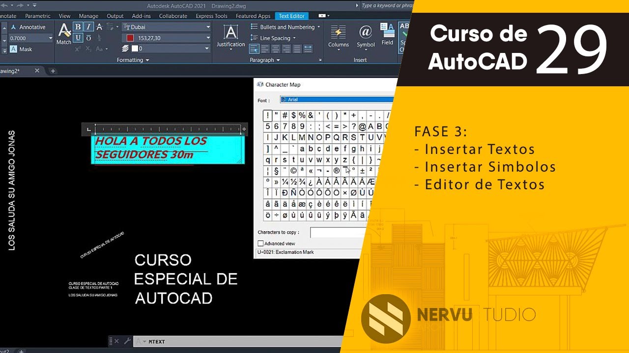 Curso Especial de AutoCAD_29_INSERTAR TEXTOS