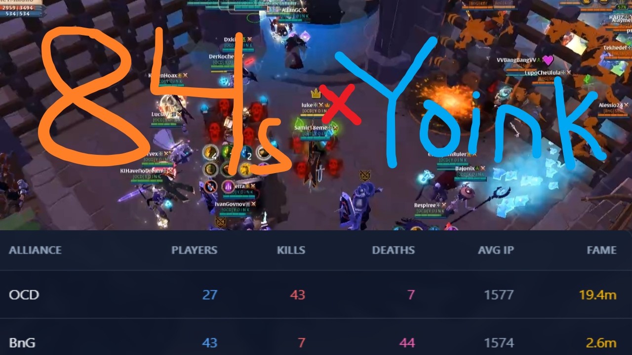 YOINK 7% vs BNG 20% | Caller POV | Albion Online ZvZ