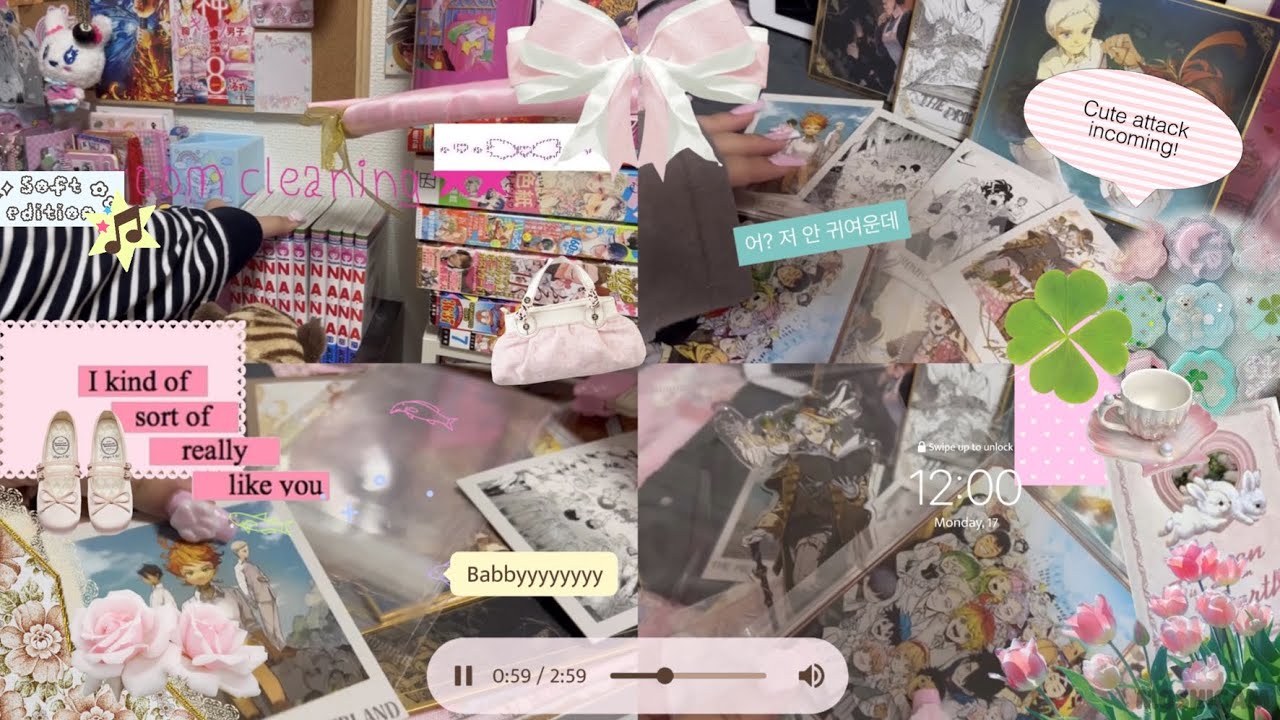 alii vlog.𑁊^. .^𑁊♩ 約束のネバーランドPOPUP購入品.部屋の掃除.グッズ開封.