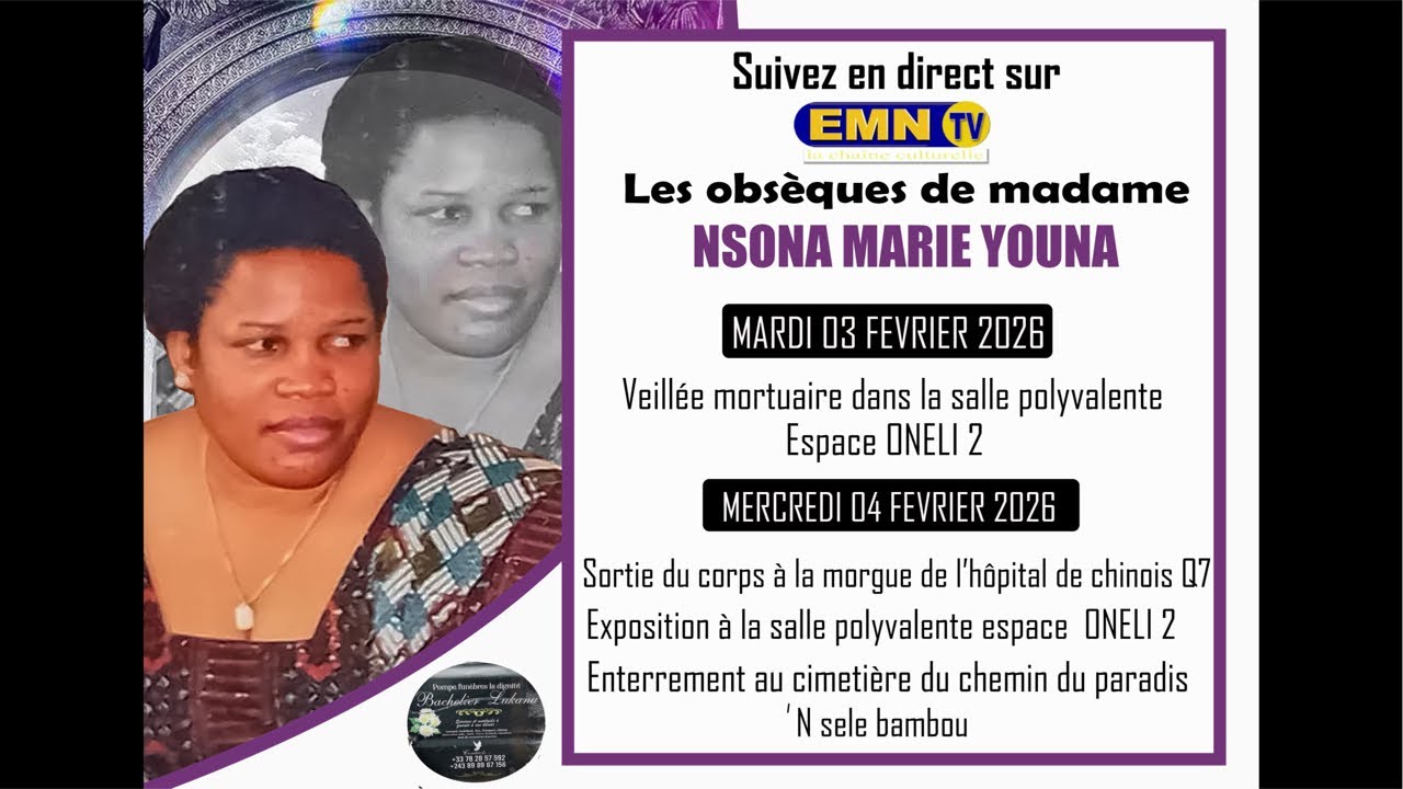 Page Noire : Veillée Mortuaire de Maman Nsona Marie Youna