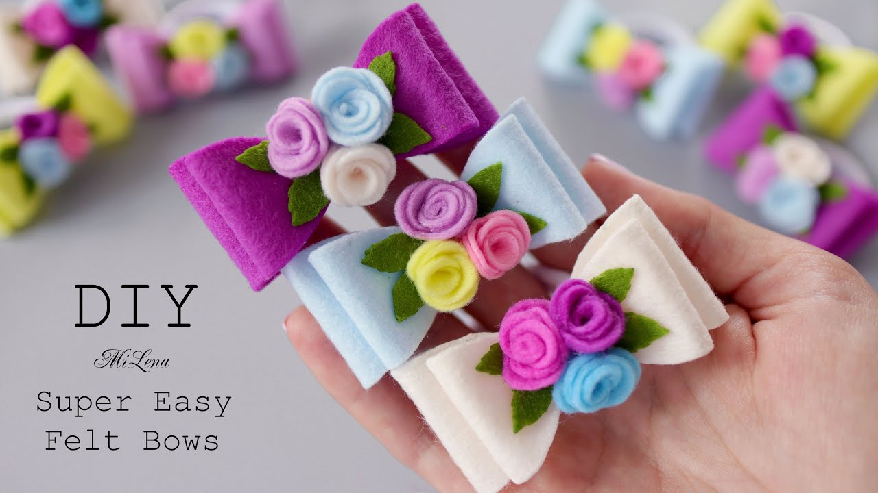 🎀 БАНТИКИ ИЗ ФЕТРА 🎀 Super Easy Felt Bows 🎀