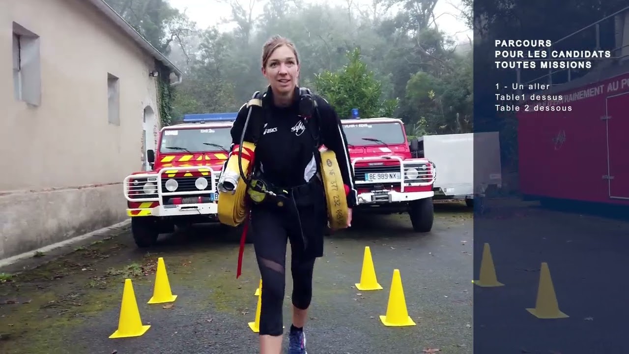 Le parcours d'aisance de recrutement des sapeurs-pompiers volontaires