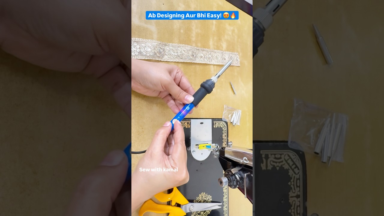 Stitching krne walo ke liye must have product – Soldering Iron Trick 😲✂️✨ #shorts