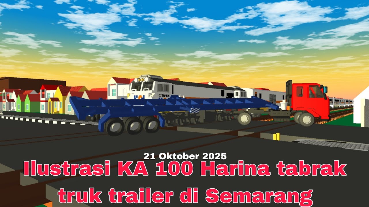 Ilustrasi KA 100 Harina tabrak truk trailer di Semarang