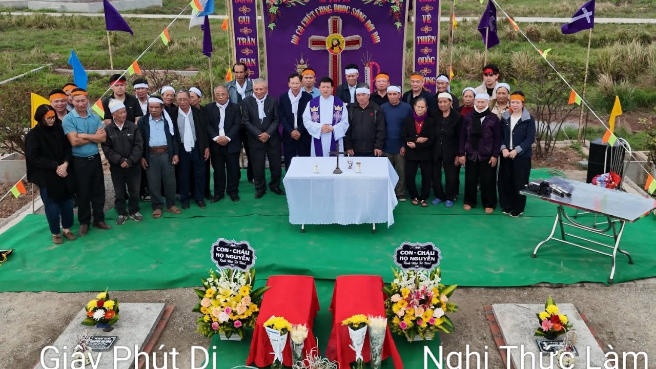 Nghi Thức Làm Phép Hài Cốt Cụ Cố Phê-rô & Maria Dòng Tộc Họ Nguyễn_ Đống Lương_Đền Thánh Ninh Cường 