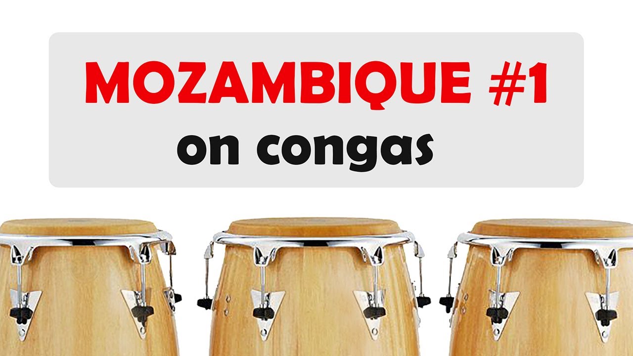 Mozambique Rhythm Played on Congas Fast and Slow Tempo