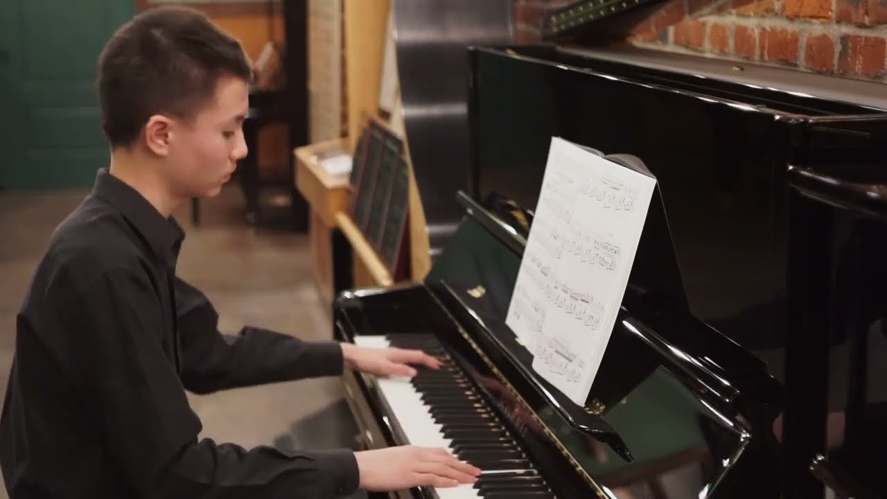 Schimmel K132 Konzert Upright Piano at Classic Pianos Portland Featuring Artist Hanson
