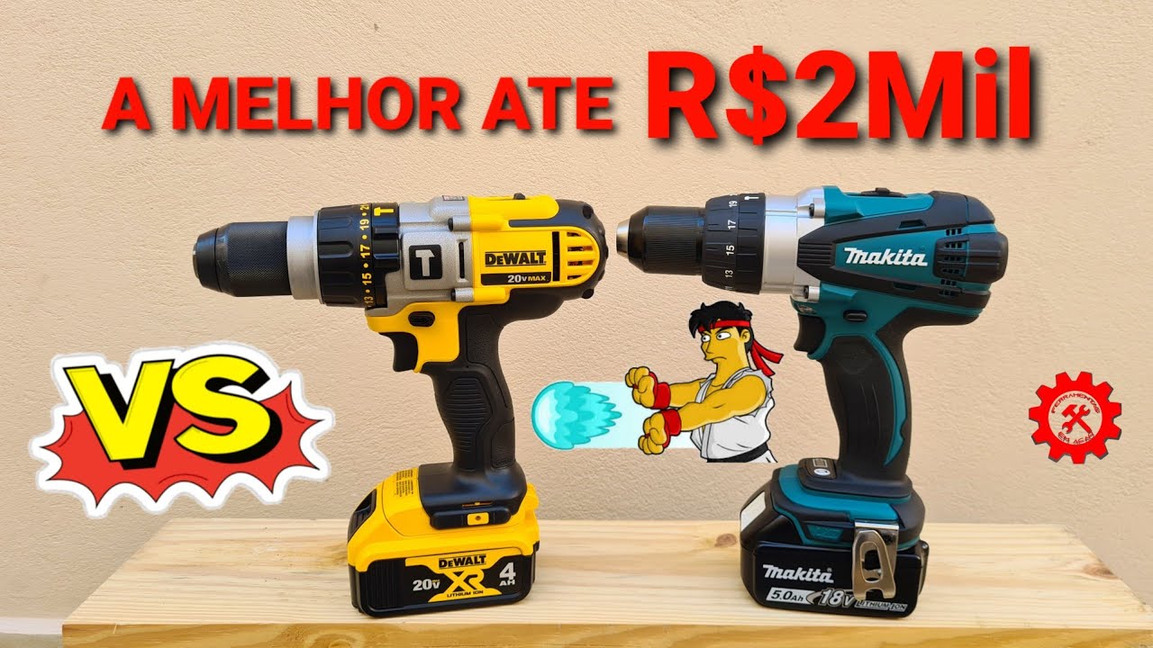 QUAL E A MELHOR PARAFUSADEIRA - MAKITA OU DEWALT DHP458 DCD985 A BATERIA 20V 18V FURADEIRA