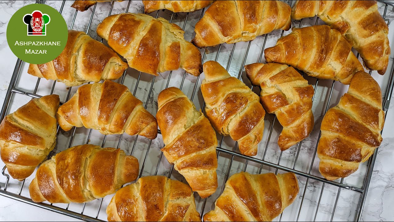 Croissants (Hörnchen) | کروسان خوشمزه به روش ساده