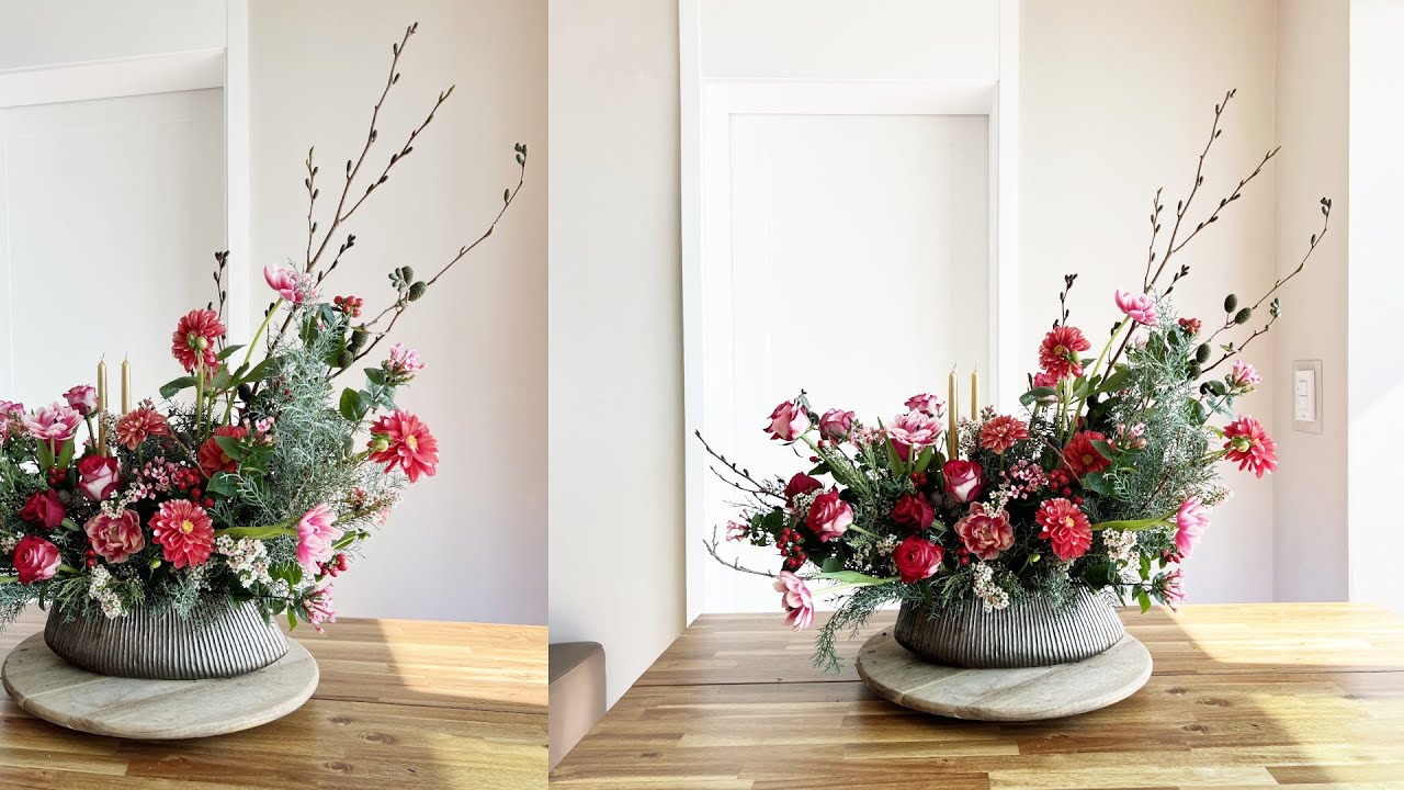 [꽃수업] 크리스마스 센터피스 / [Flower Lesson] Christmas Centerpiece